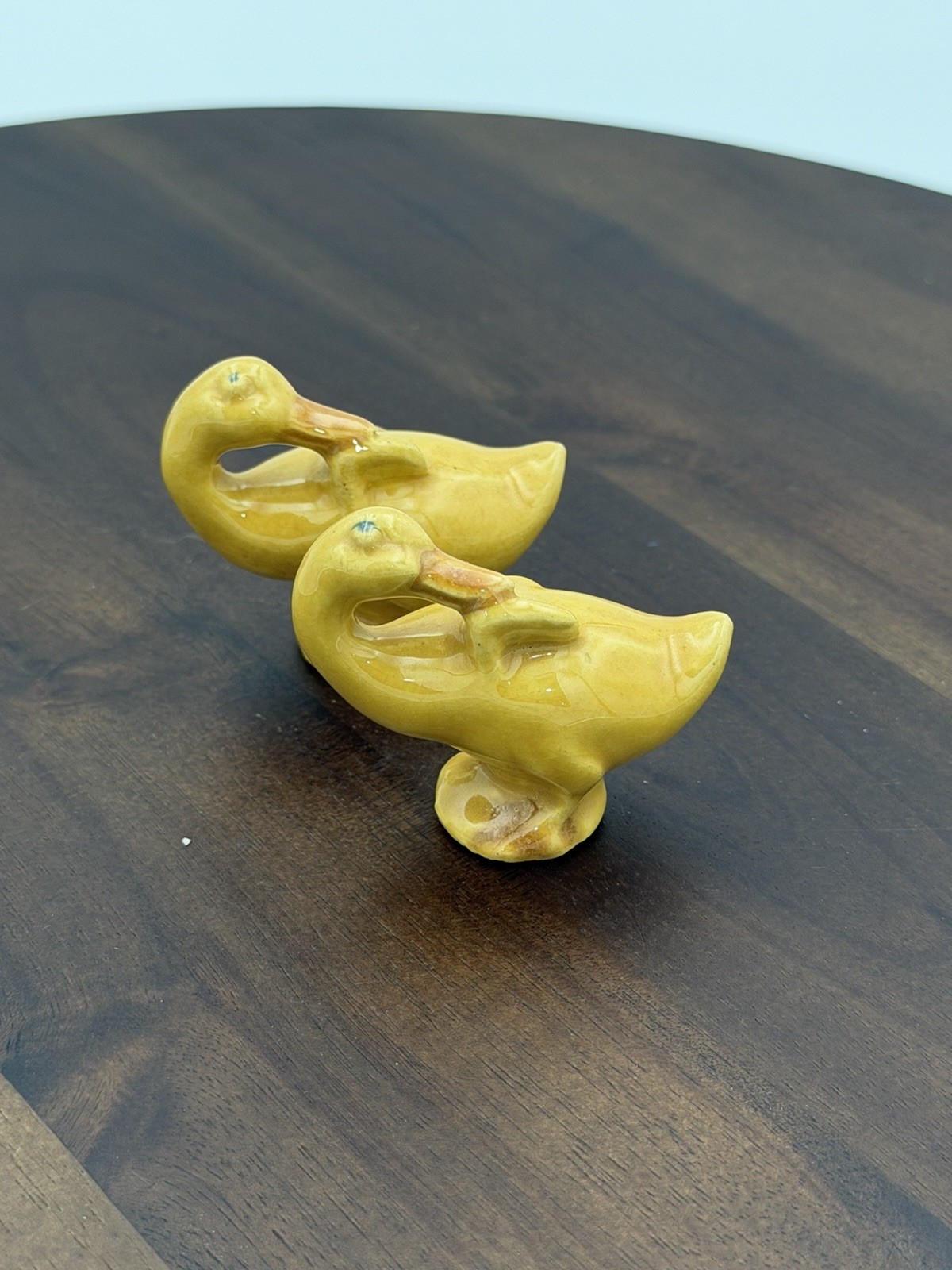 Rosemeade Pottery Mini Yellow Duck Figurines ~ 2 Piece Set Figurine - RARE Rosemeade Pottery Mini Yellow Duck Figurines ~ 2 Piece Set Figurine - RARE