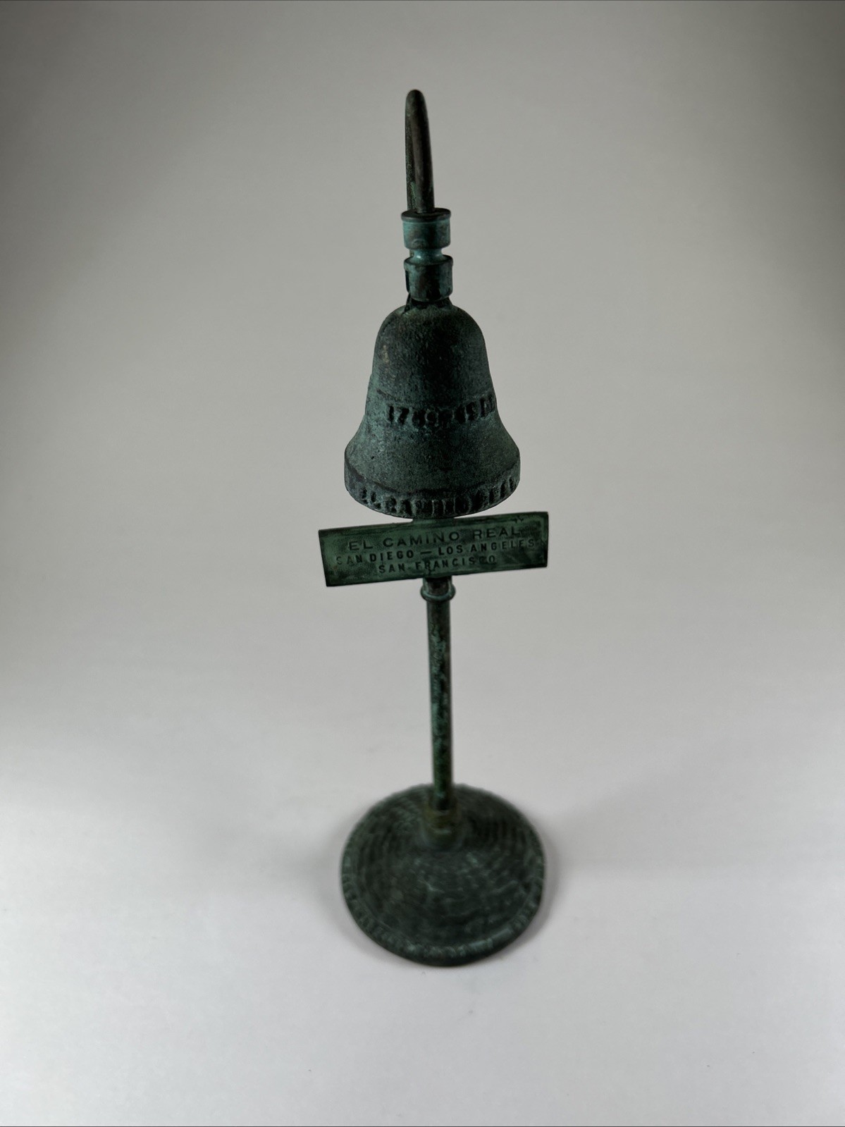 Vintage El Camino Real California Mission Bronze Bell 1769-1906, Great Patina