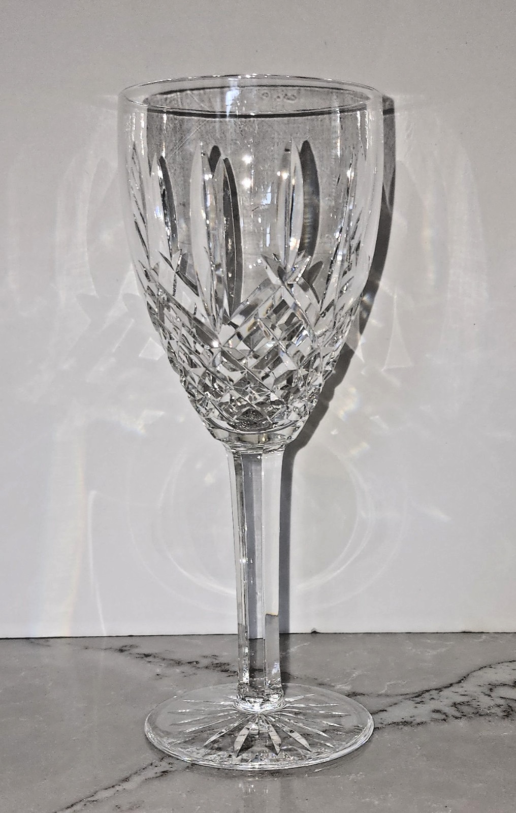EXCELLENT Vintage Waterford Crystal ARAGLIN 7-7/8" Red Wine/Water Glass Old Mark EXCELLENT Vintage Waterford Crystal ARAGLIN 7-7/8" Red Wine/Water Glass Old Mark