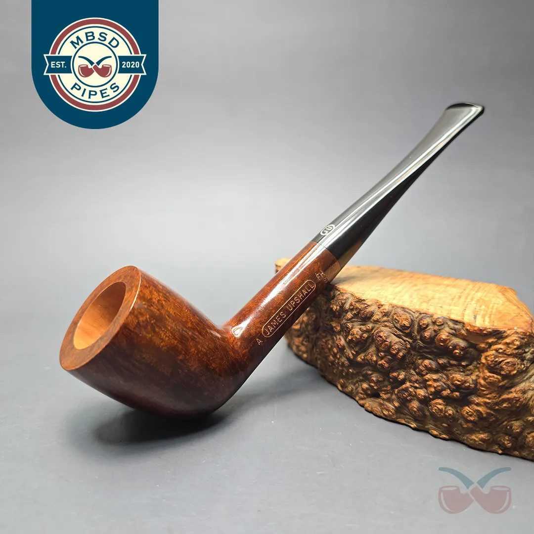 James Upshall A Grade Group 5 Smooth Cutty Estate Briar Pipe, Unsmoked