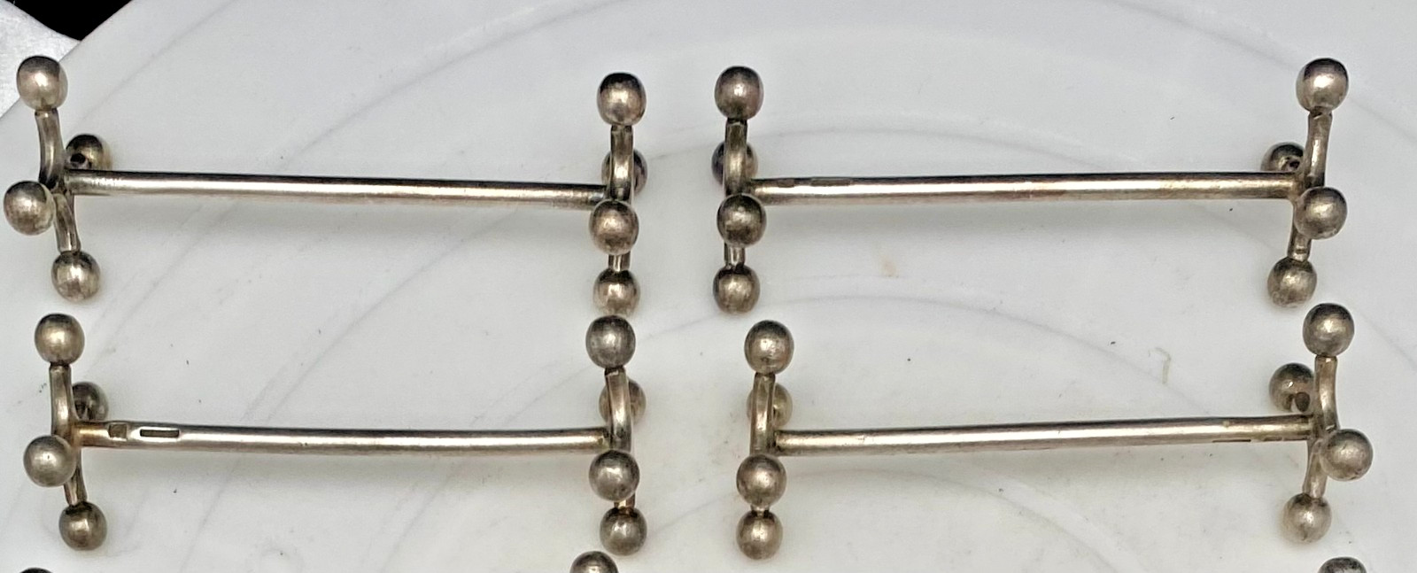 VTG CHRISTOFLE SILVER PLATED REST KNIFE HOLDERS - SET OF 4-, MARKED c1935 g VTG CHRISTOFLE SILVER PLATED REST KNIFE HOLDERS - SET OF 4-, MARKED c1935 g