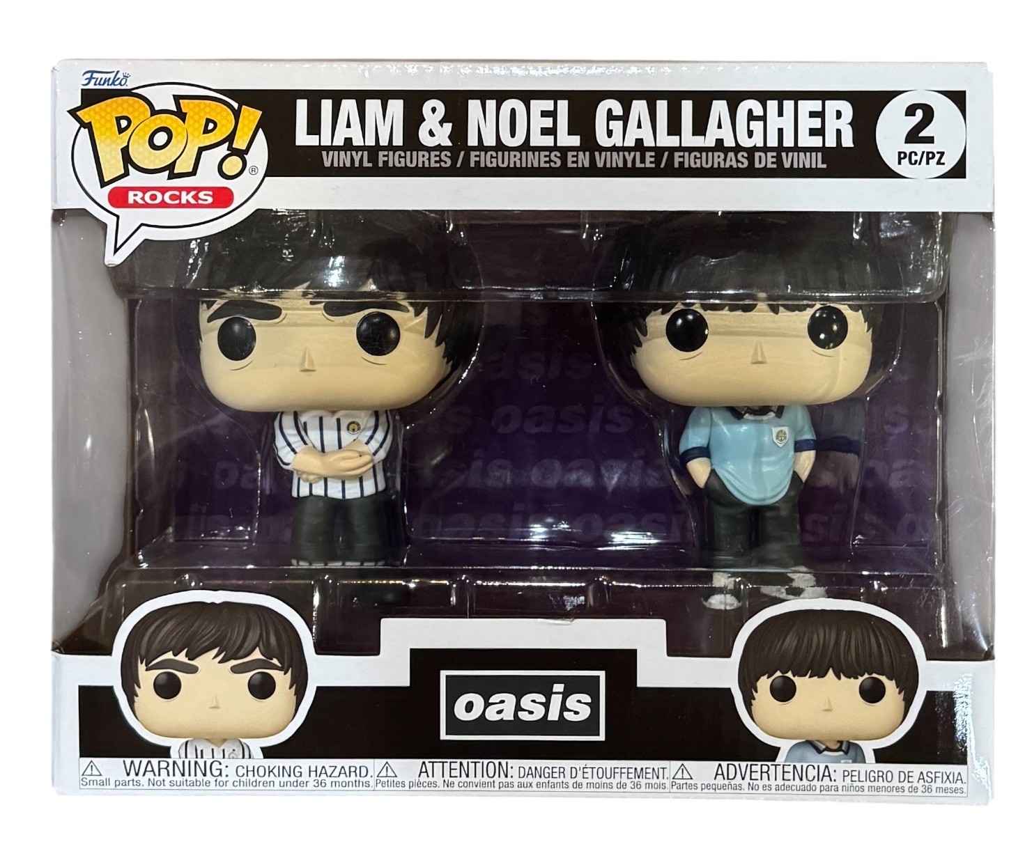 Funko Pop Rocks Oasis Liam & Noel Gallagher 2-Pack Band Vinyl Figure Funko Pop Rocks Oasis Liam & Noel Gallagher 2-Pack Band Vinyl Figure
