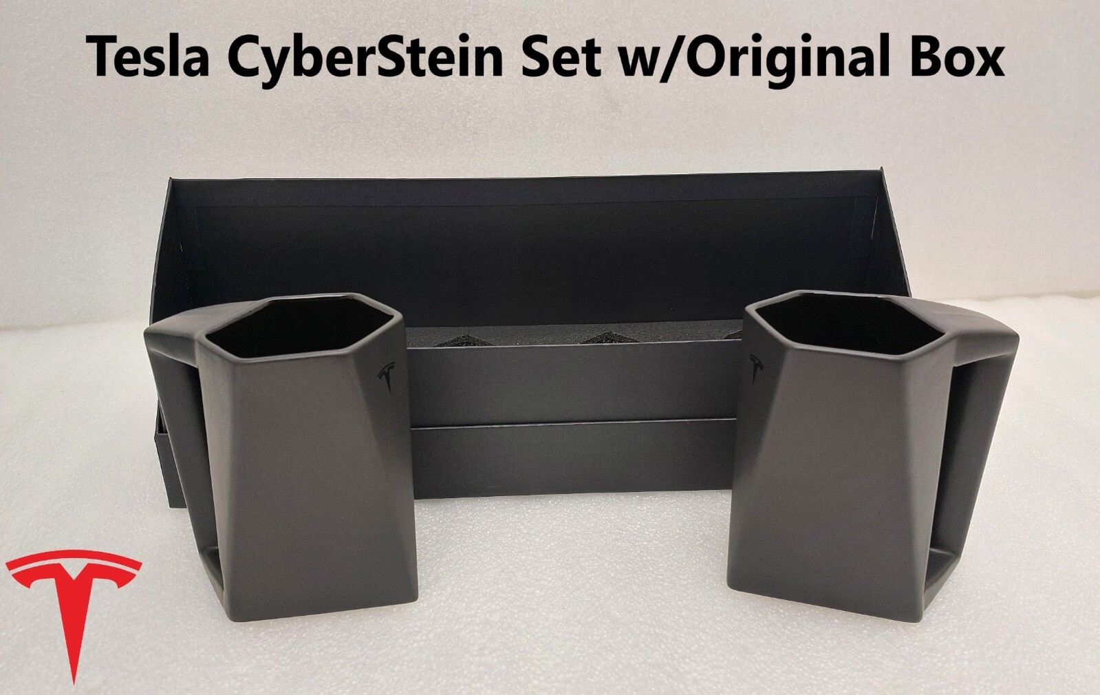 Tesla CyberStein Ceramic Mug Set w/Original Box Tesla CyberStein Ceramic Mug Set w/Original Box