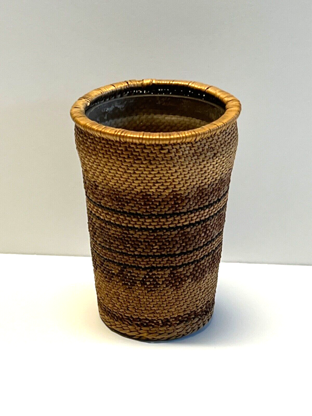 Vintage Original Native American Indian Basket Jar
