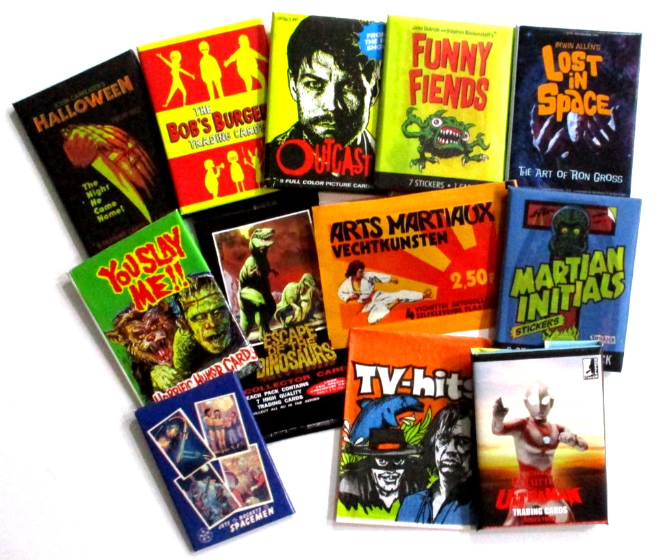 SEALED WAX PACK LOT OF 12-HALLOWEEN-BOB'S BURGERS-LOST IN SPACE-FUNNY FINDS+++++ SEALED WAX PACK LOT OF 12-HALLOWEEN-BOB'S BURGERS-LOST IN SPACE-FUNNY FINDS+++++
