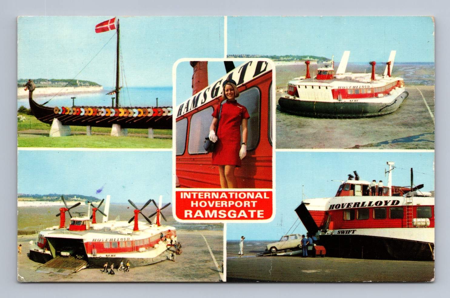 Vintage England Postcard RAMSGATE Hoverport Hovercraft 1970s Vintage England Postcard RAMSGATE Hoverport Hovercraft 1970s
