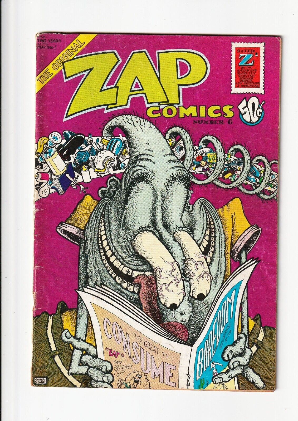 ZAP COMIX COMICS #6 (Last Gasp 1973) 50 Cent Cover Price 1st PRINT