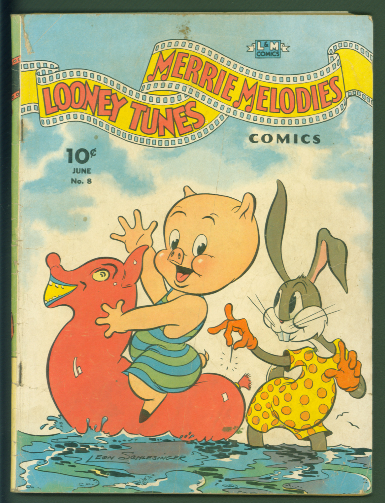 Vintage 1942 Dell Comics Looney Tunes & Merrie Melodies #8 GD
