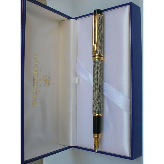 Waterman Man Rhapsody Fountain Pen Caviar 18K Med Pt New In Box From The 80'S Waterman Man Rhapsody Fountain Pen Caviar 18K Med Pt New In Box From The 80'S