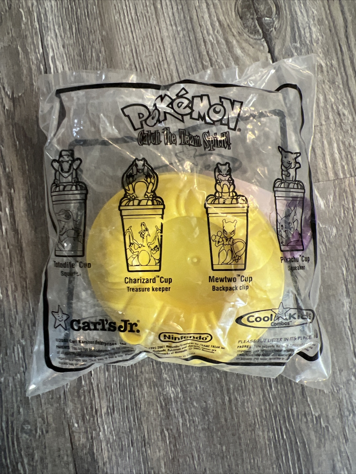 Pokemon Mew Carls Jr Kids Cup with Mew Removable Keychain on Top 2002 Pokemon Mew Carls Jr Kids Cup with Mew Removable Keychain on Top 2002