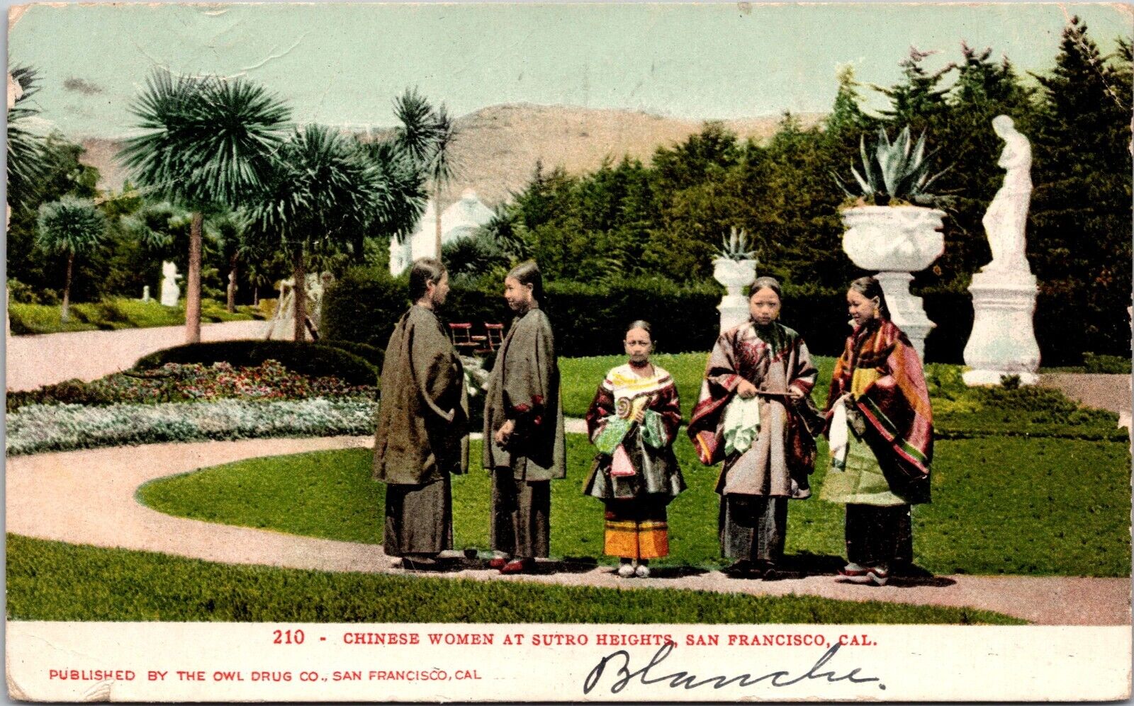 C1910 SAN FRANCISCO, CA CHINESE WOMEN at SUTRO HEIGHTS Postcard A1