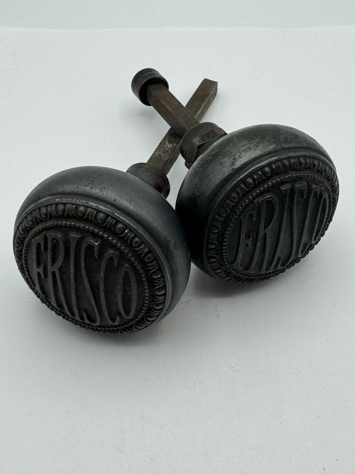 Vintage Frisco Railroad Lines Door Knobs Vintage Frisco Railroad Lines Door Knobs