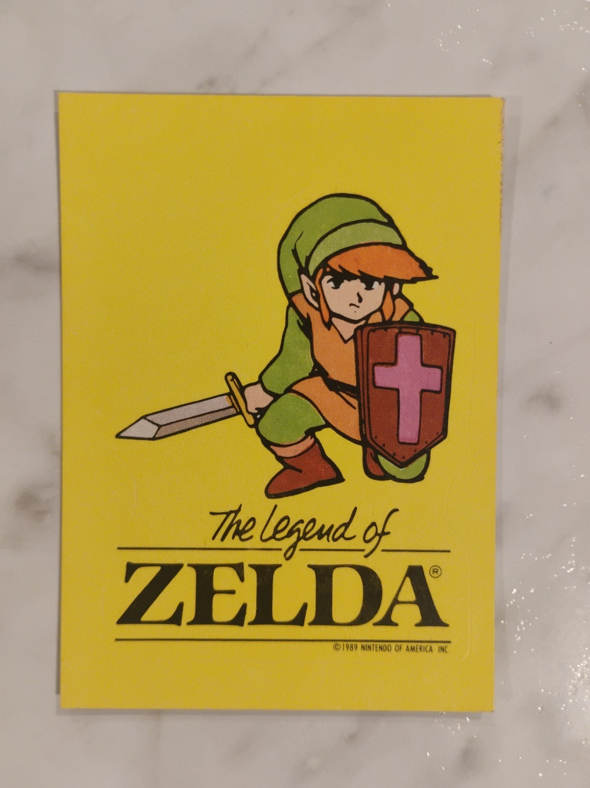 1989 Topps Nintendo Stickers #5 The Legend of Zelda Link Rookie 1989 Topps Nintendo Stickers #5 The Legend of Zelda Link Rookie