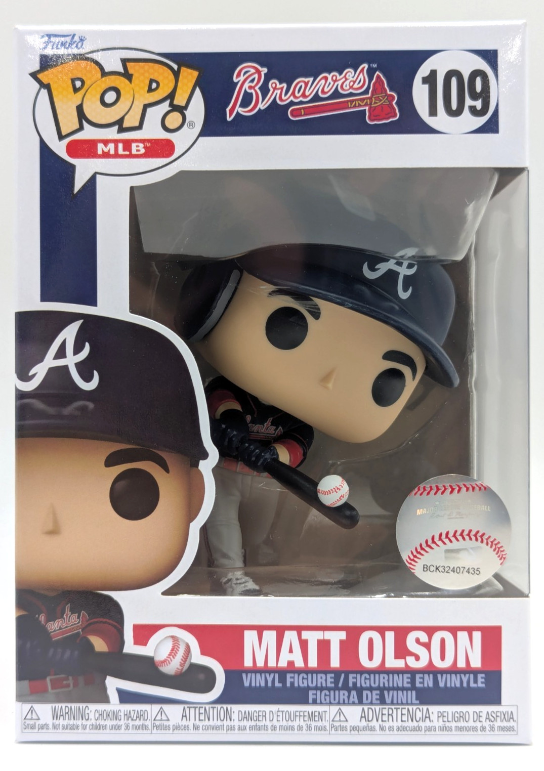 Funko Pop MLB- Atlanta Braves- Matt Olson- #109- New- Vinyl Figurine