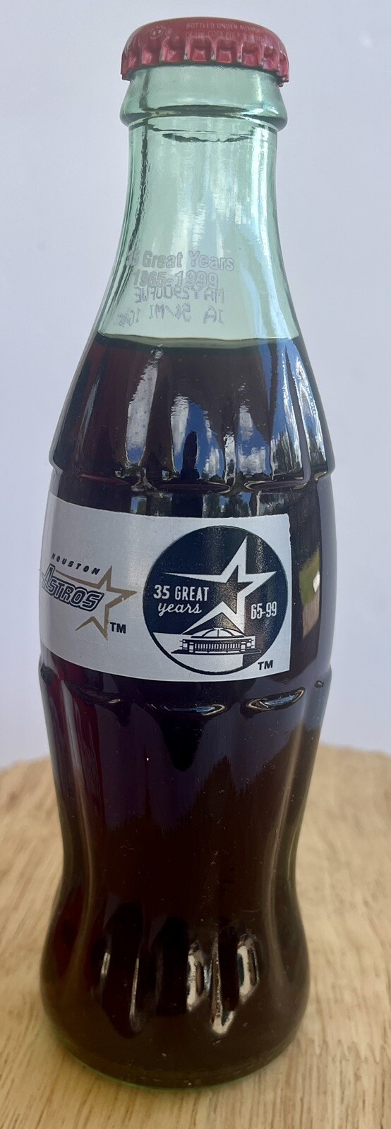 Vintage 1999 Coke Bottle HOUSTON ASTROS 35 GREAT YEARS 1965-1999 PreOwned Vintage 1999 Coke Bottle HOUSTON ASTROS 35 GREAT YEARS 1965-1999 PreOwned