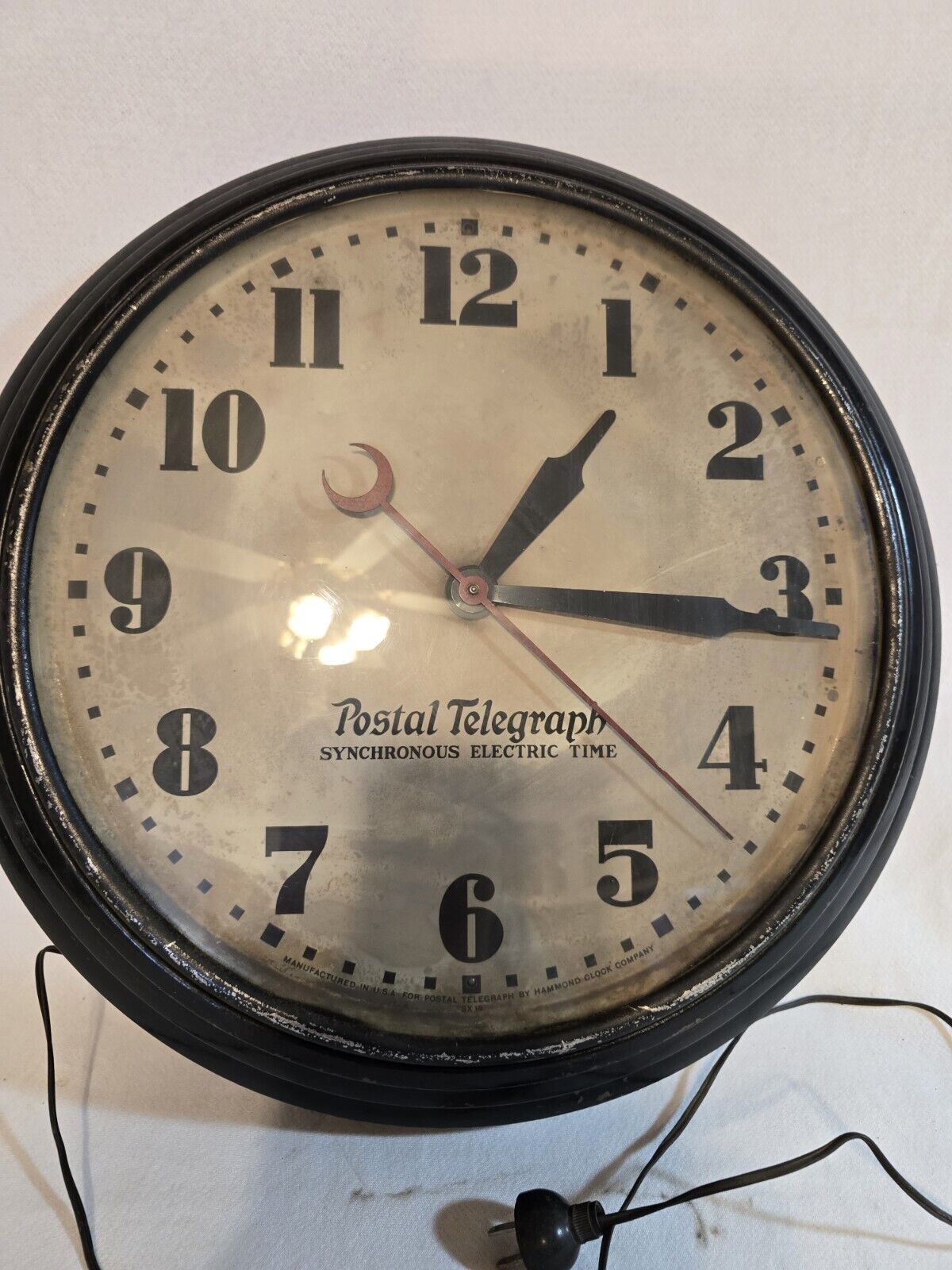Vintage Large Hammond Postal Telegraph Wall Clock SX-15 20\