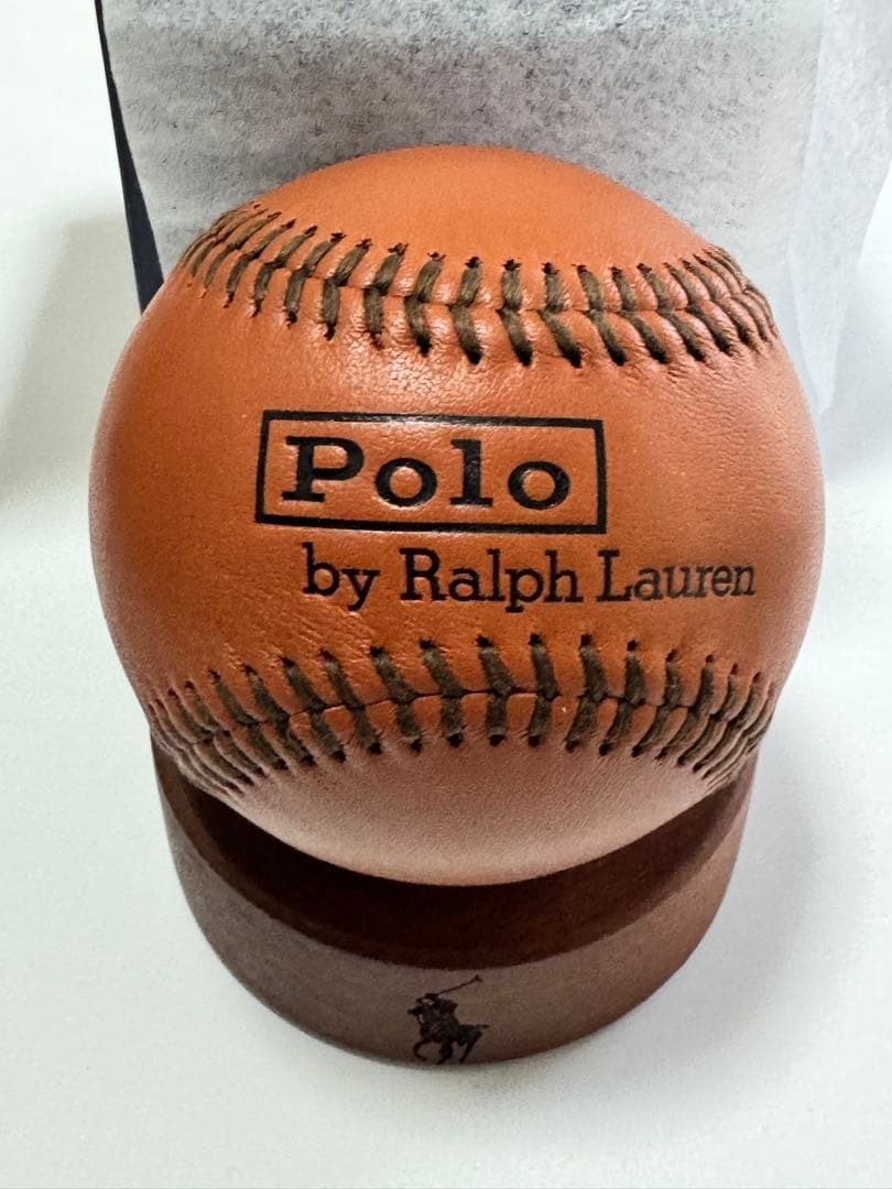 Polo by Ralph Lauren Commemorative Baseball with Wooden Stand New Polo by Ralph Lauren Commemorative Baseball with Wooden Stand New