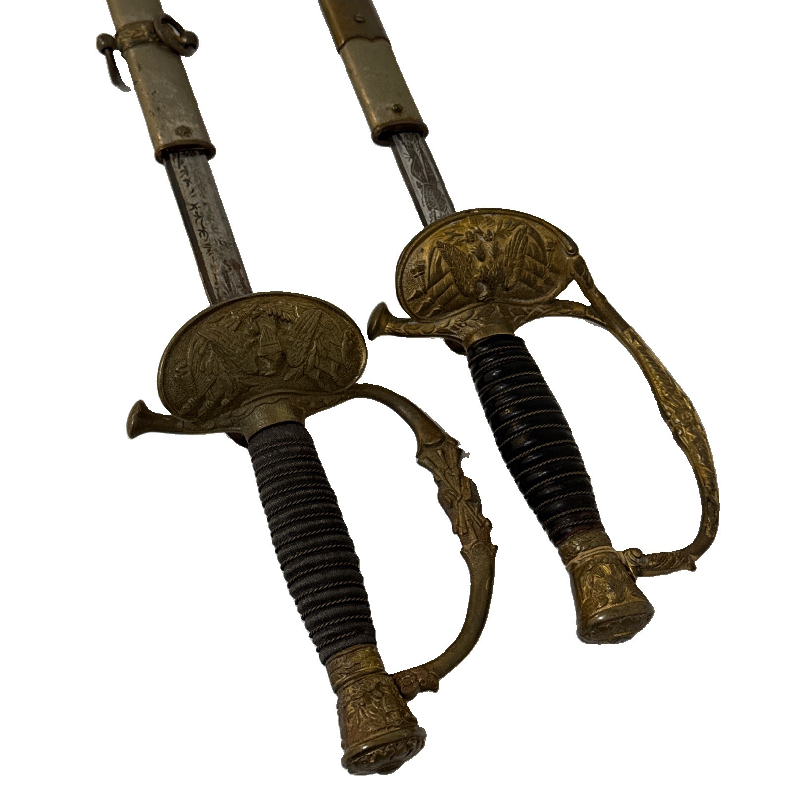 J.M. Litchfield San Francisco Antique Swords Pair Lot Of 2 - 36” 1876-1906 J.M. Litchfield San Francisco Antique Swords Pair Lot Of 2 - 36” 1876-1906