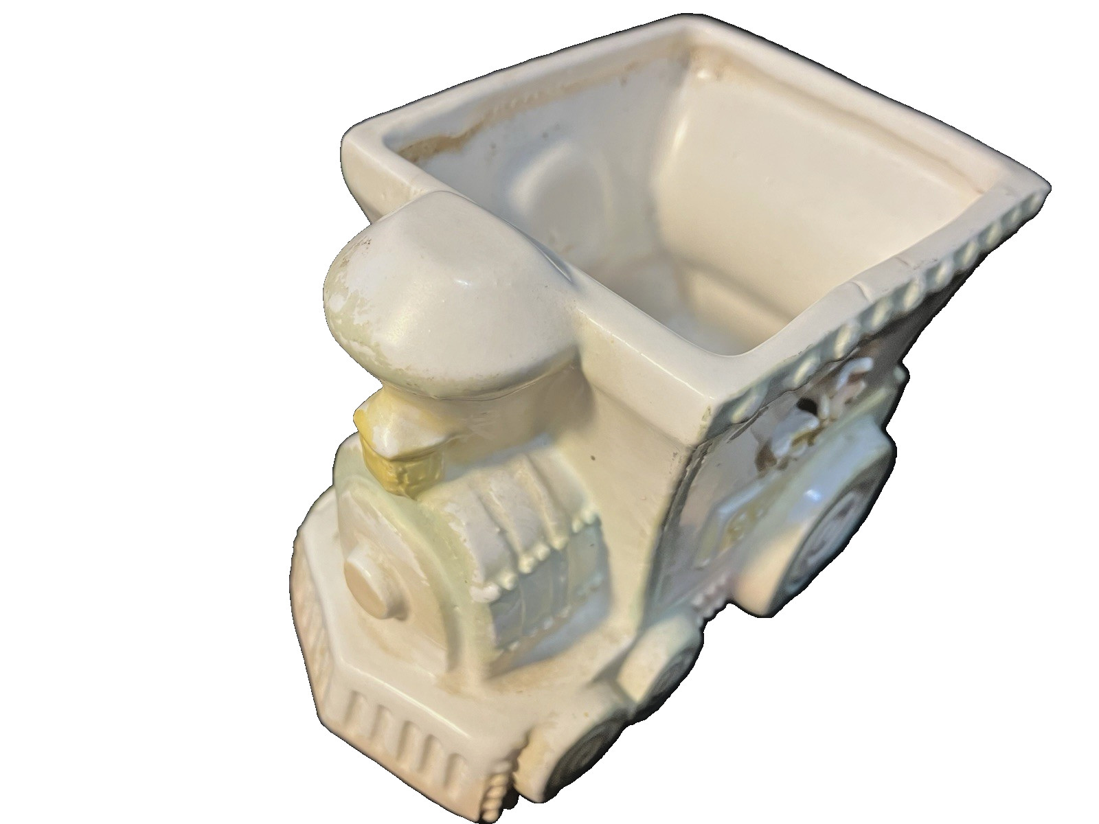 Vintage Nursery Train Planter Vessel 14Pastel Baby Shower Ceramic Approx 4.25" L