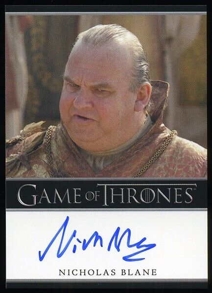 Game of Thrones Season 2 - Nicholas Blane as Spice King Bordered Autograph Card