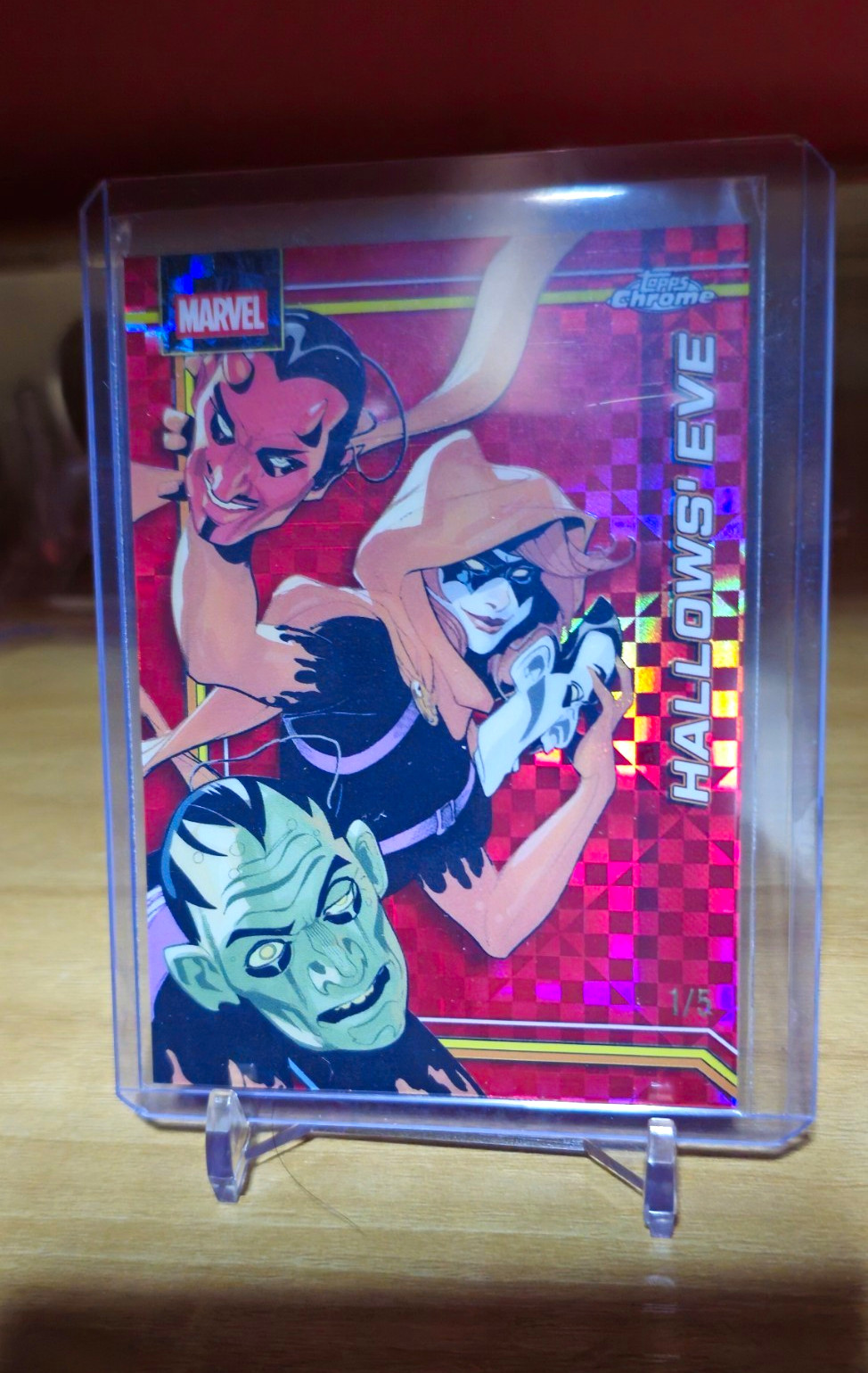 Topps 2026 Topps Chrome Marvel Hallows' Eve Serial Numbered 1/5 First in print Topps 2026 Topps Chrome Marvel Hallows' Eve Serial Numbered 1/5 First in print