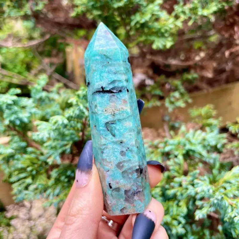 Natural Amazonite Point Obelisk Healing Crystal Wand Tower Mineral Specimen Gift Natural Amazonite Point Obelisk Healing Crystal Wand Tower Mineral Specimen Gift