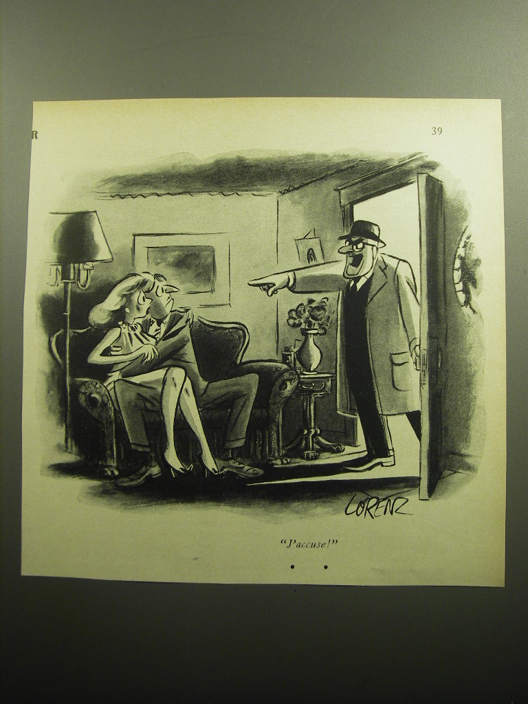 1958 Cartoon by Lee Lorenz - J'accuse