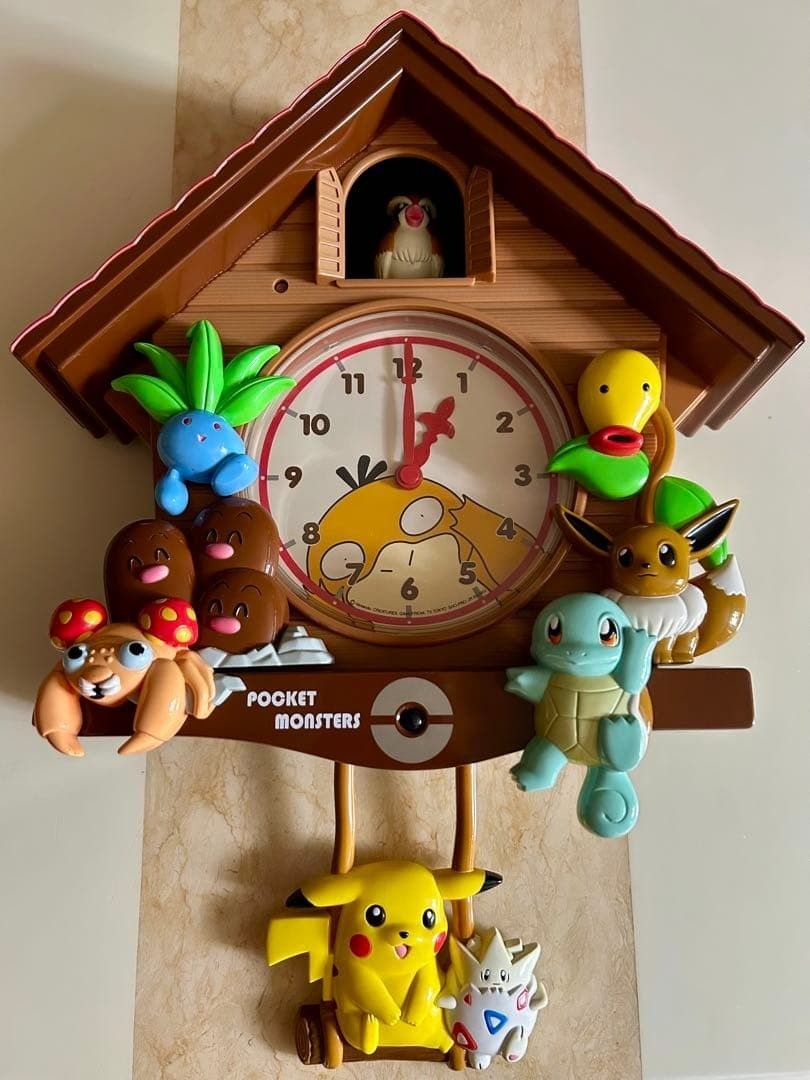 Seiko Pokemon Pendulum Wall Clock CQ502B Pikachu Vintage Japan Tested Working Seiko Pokemon Pendulum Wall Clock CQ502B Pikachu Vintage Japan Tested Working