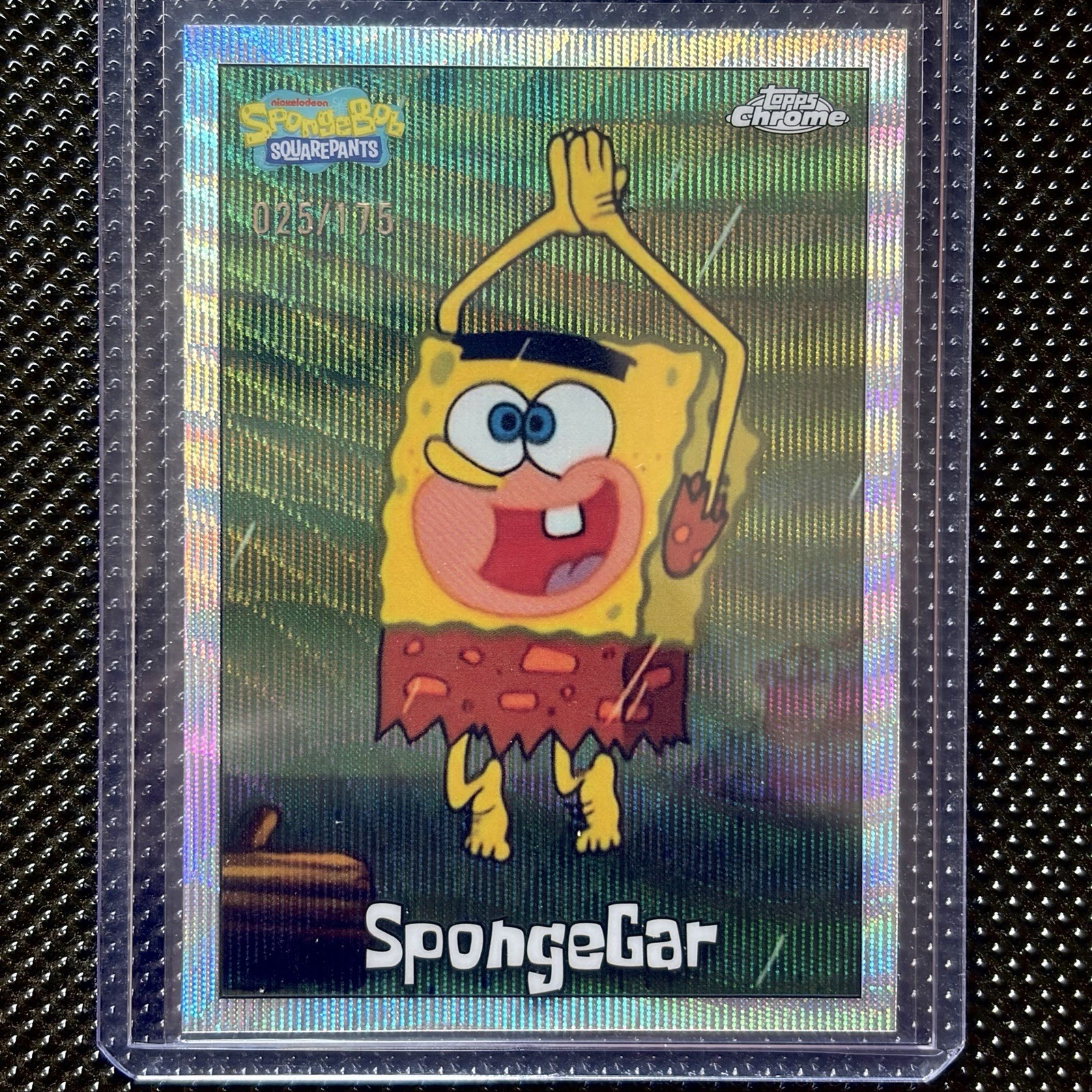 Topps 2025 Chrome SpongeBob SpongeGar Wave Refractor /175 Topps 2025 Chrome SpongeBob SpongeGar Wave Refractor /175