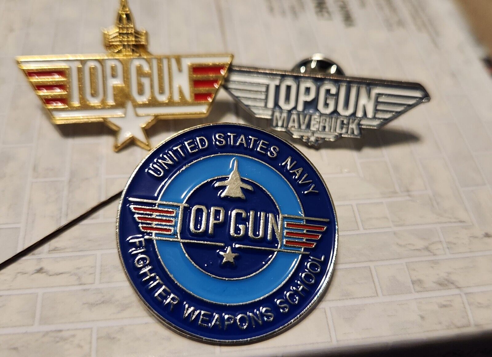Top Gun Maverick Enamel Pin Lot Of 3 Goose Tom Cruise