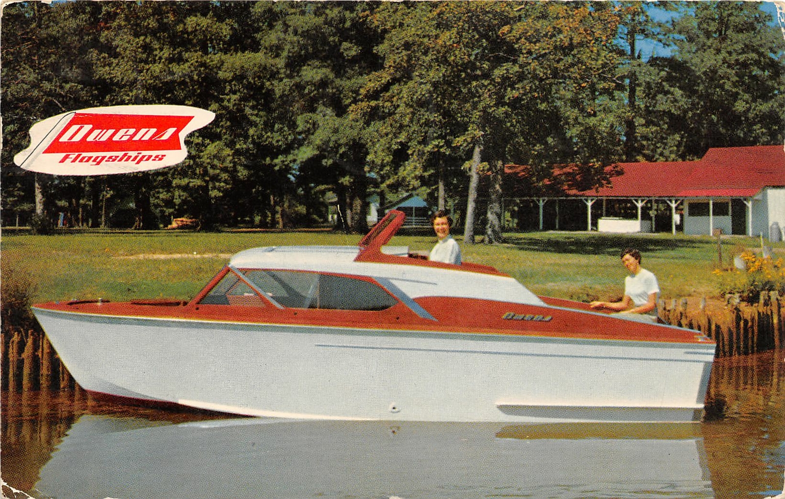 G92/ Ship Postcard c1955 Fremont Ohio Owens Cruiser Havens Marine Ad G92/ Ship Postcard c1955 Fremont Ohio Owens Cruiser Havens Marine Ad