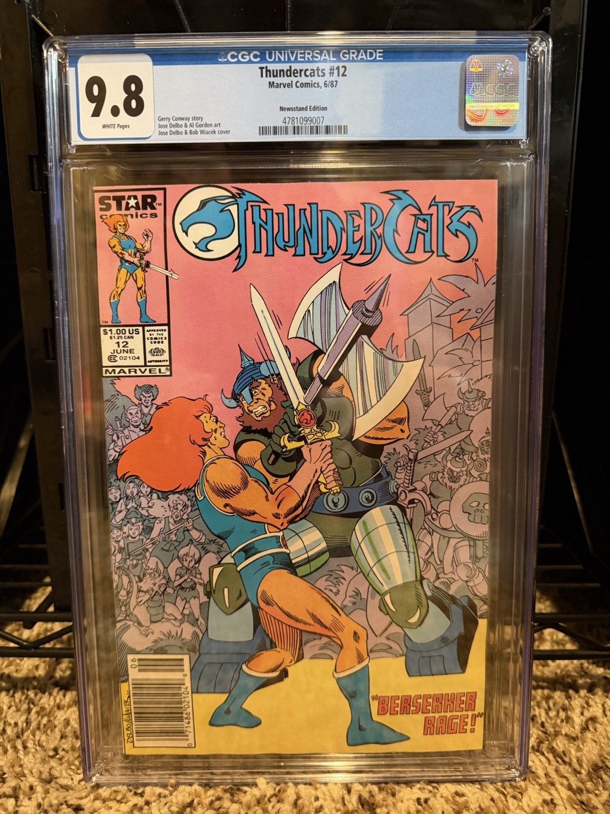 Thundercats #12 (June 1987) Newsstand CGC 9.8 Thundercats #12 (June 1987) Newsstand CGC 9.8