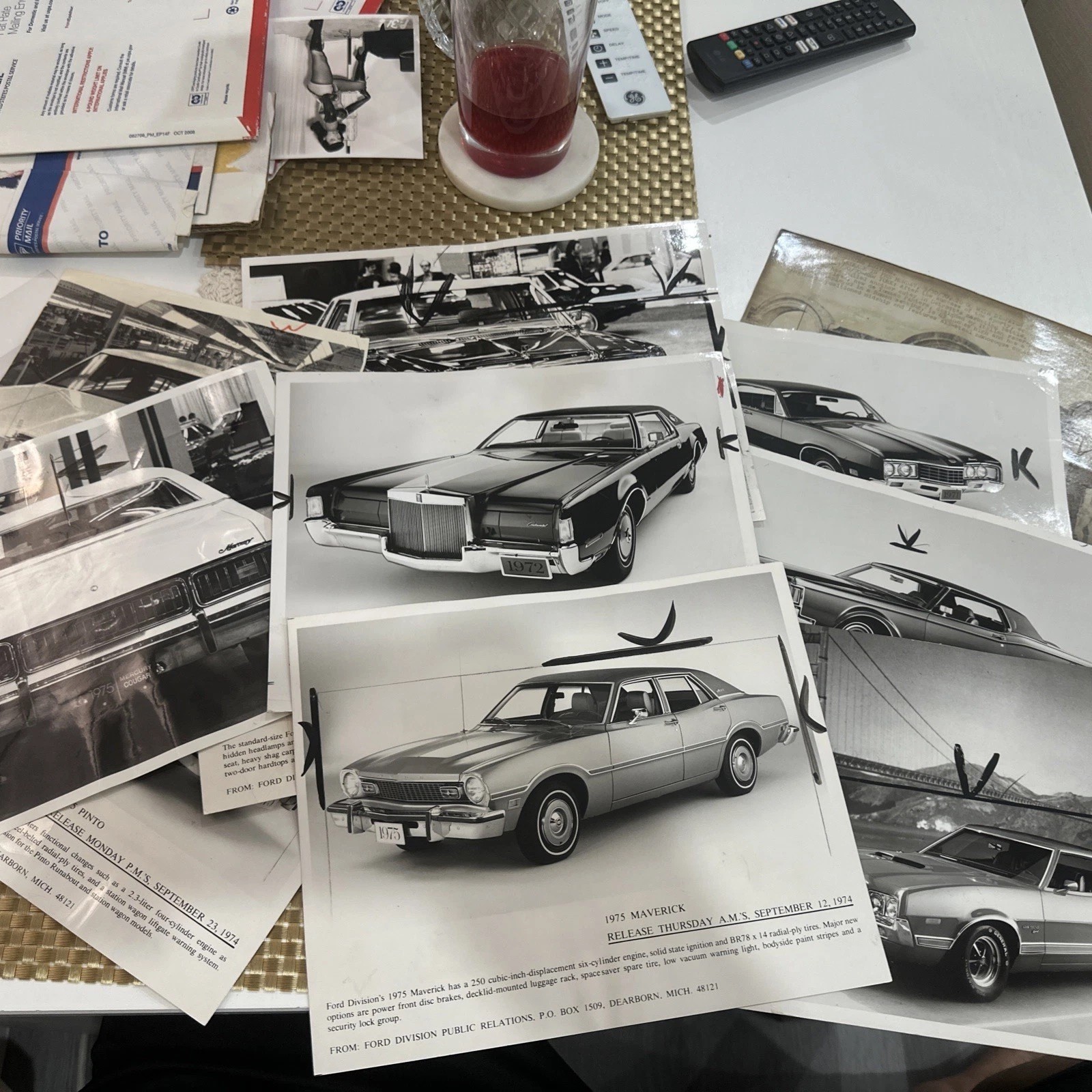 Sellers Lot Of VTG Lincoln Mercury Continental Pantera B&W Press Release Photo Sellers Lot Of VTG Lincoln Mercury Continental Pantera B&W Press Release Photo