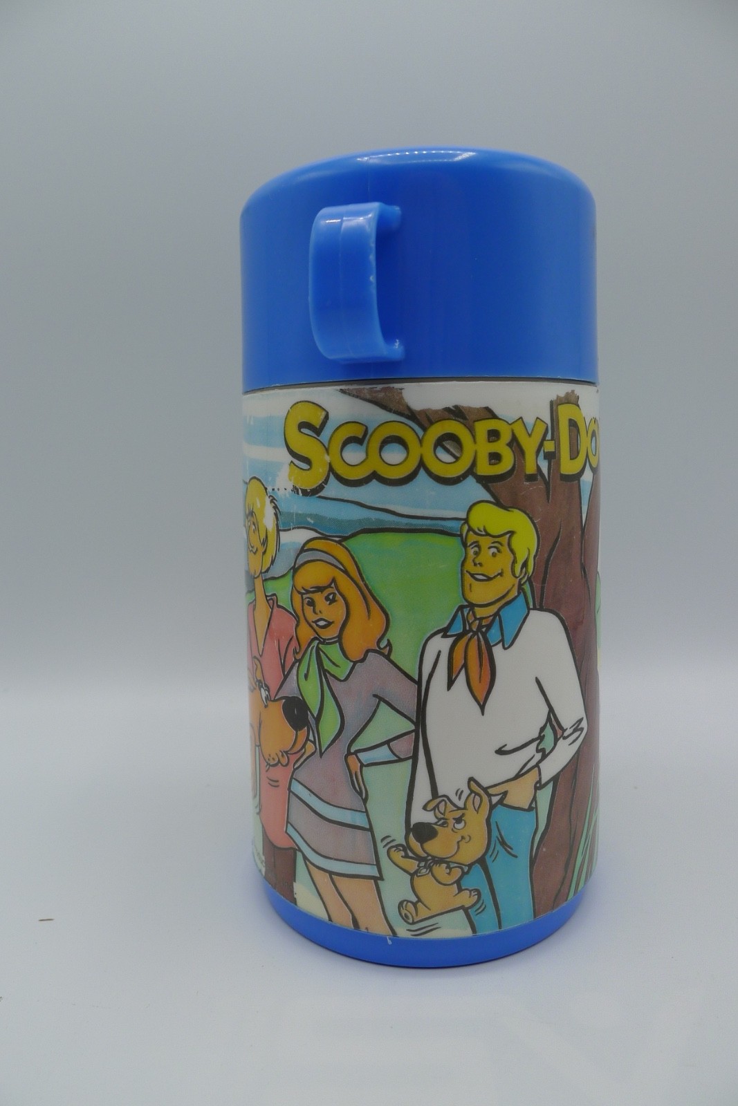 Vintage 1980's Alladin Scooby-Doo Blue Plastic Thermos Vintage 1980's Alladin Scooby-Doo Blue Plastic Thermos