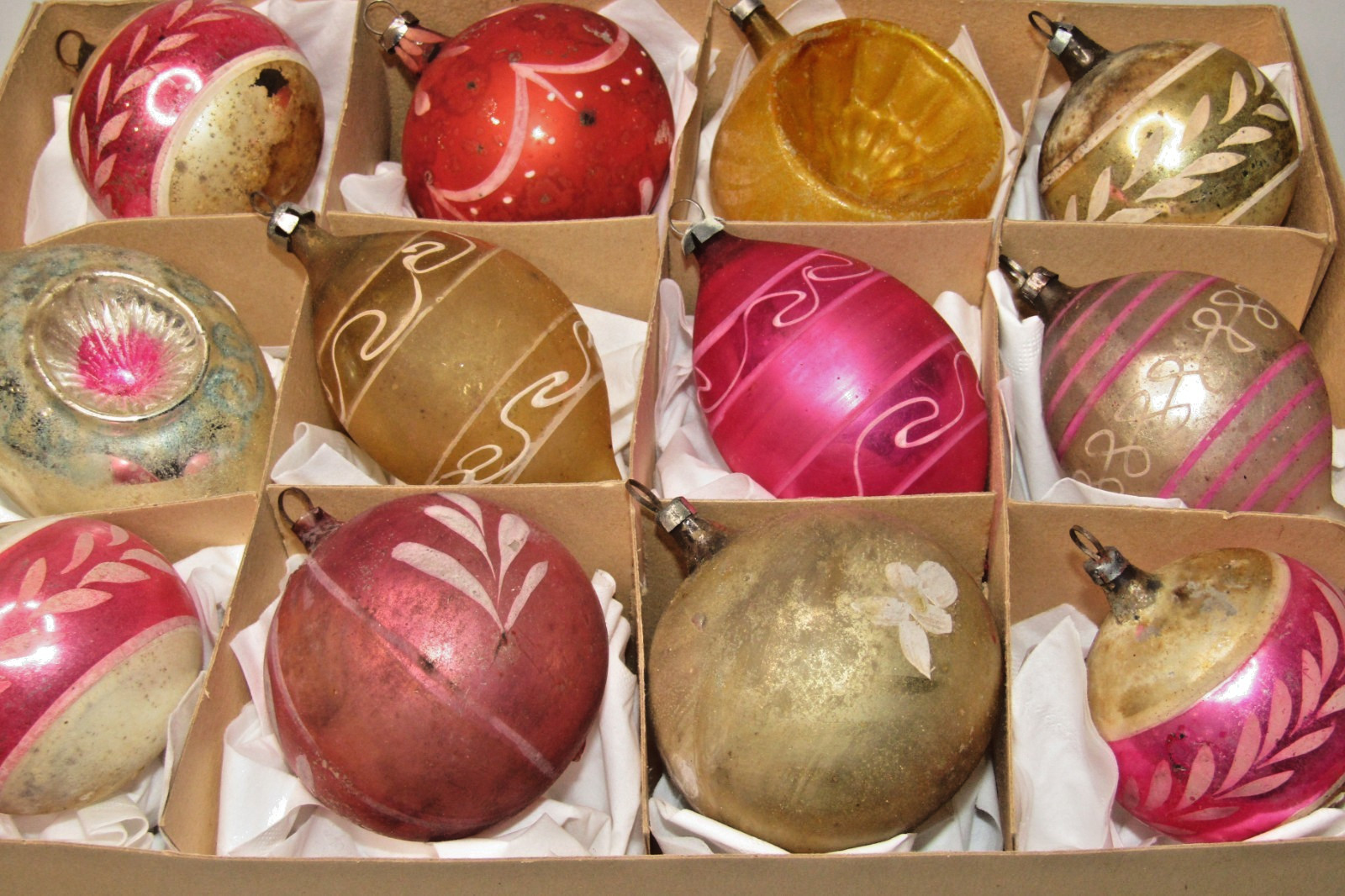 Lot Antique VTG 1900s Glass Pictured Indent BALL DROP Christmas Ornament Germany Lot Antique VTG 1900s Glass Pictured Indent BALL DROP Christmas Ornament Germany