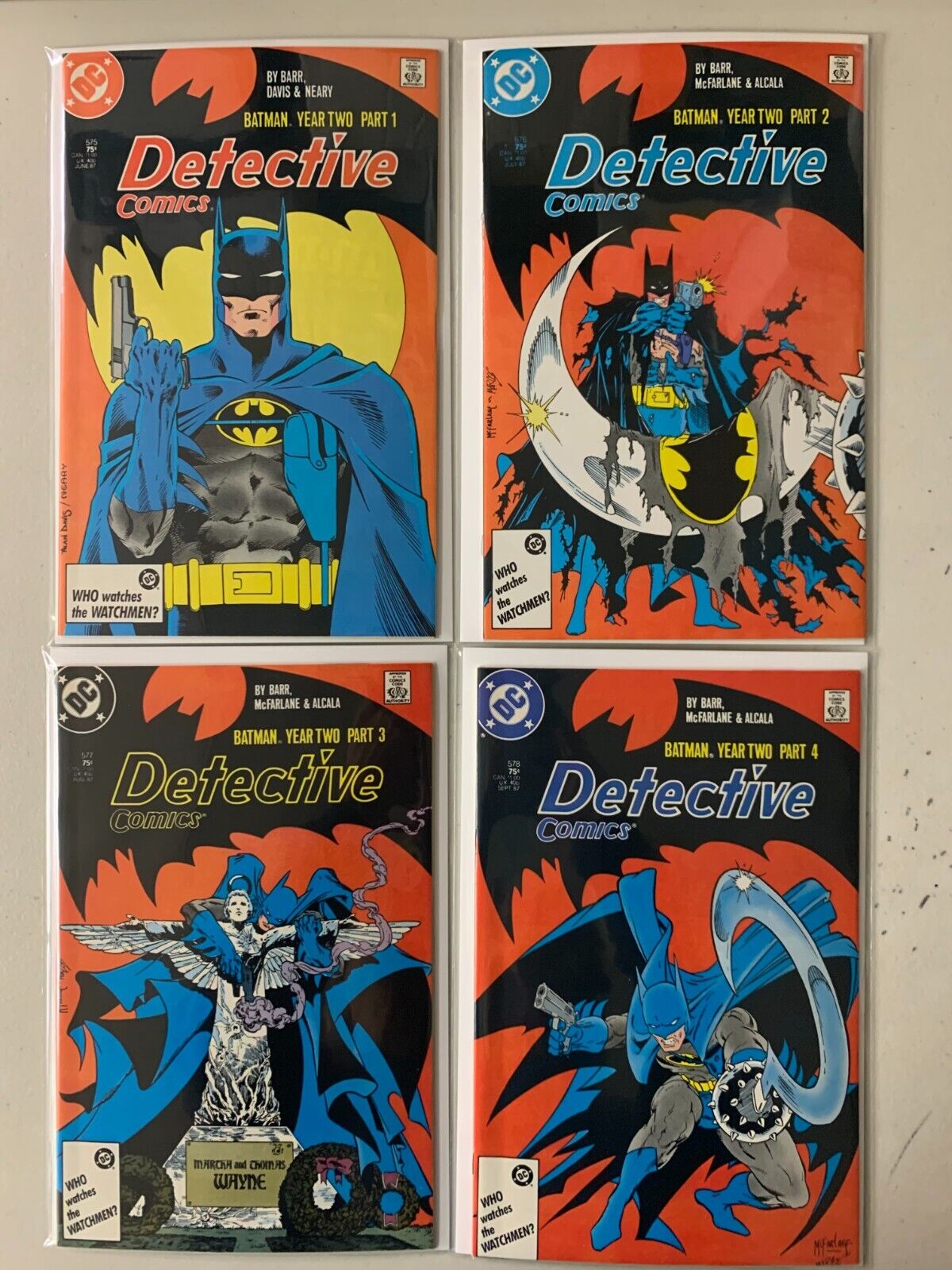 Detective Comics Batman Year Two set #1-4 direct 4 diff 8.0 (1987)