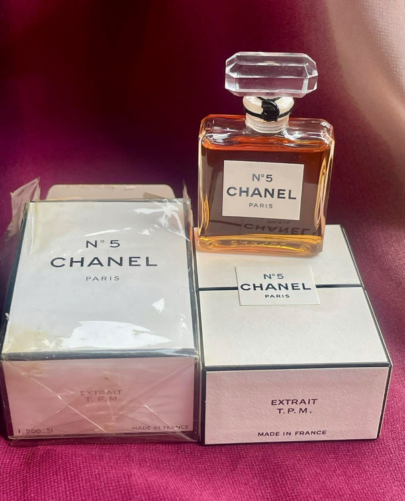 VTG Chanel No.5 Paris Pure Parfum Extrait T.P.M. 200 - 1/2 oz Black Cord Sealed VTG Chanel No.5 Paris Pure Parfum Extrait T.P.M. 200 - 1/2 oz Black Cord Sealed