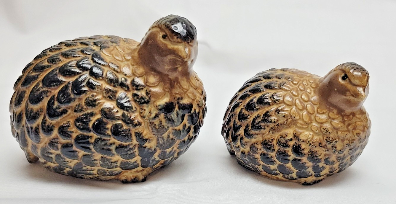 Vintage Ceramic Quail Figurines Pair Mid Century Modern MCM Decor Japan Style Vintage Ceramic Quail Figurines Pair Mid Century Modern MCM Decor Japan Style