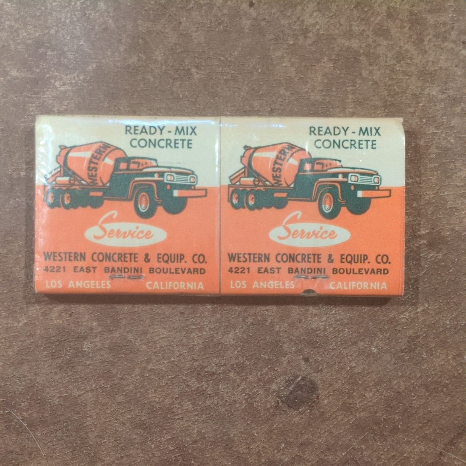 4Pack Vintage Match Cover: Western Concrete & Equipment Co., LA Ca. 4Pack Vintage Match Cover: Western Concrete & Equipment Co., LA Ca.
