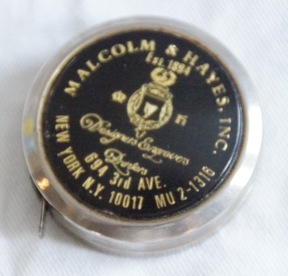 Rare Vintage HIT ADVERTISING TAPE MEASURE Malcolm & Hayes NYC 1894 Rare Vintage HIT ADVERTISING TAPE MEASURE Malcolm & Hayes NYC 1894