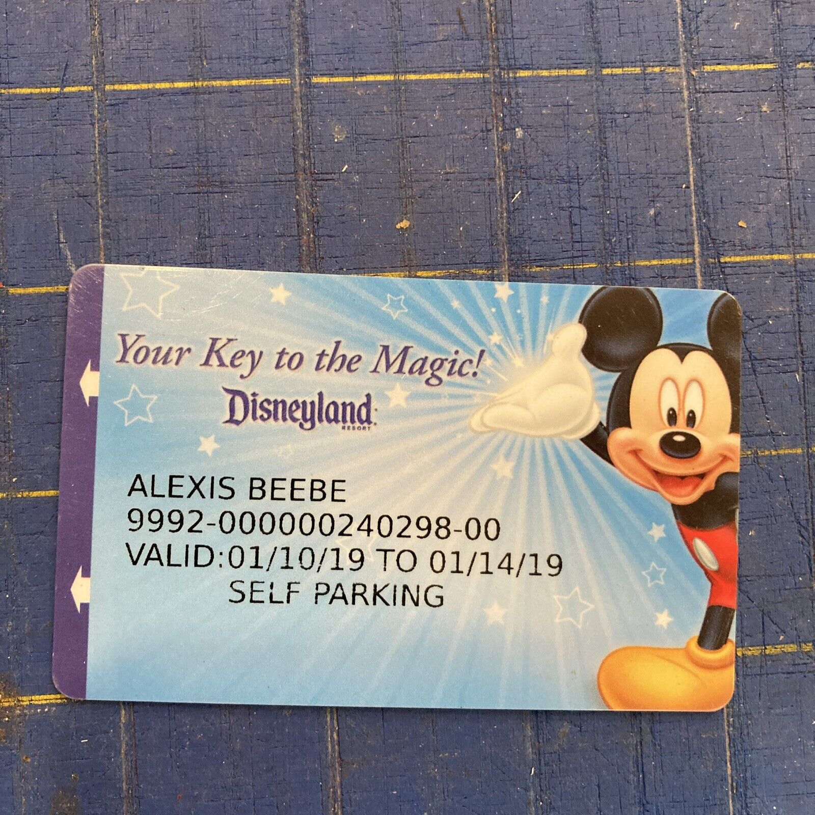 Disneyland Resort Hotel Card Key 2019