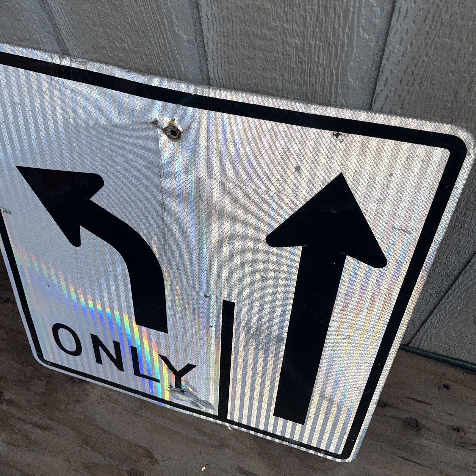 Vintage turn only lane stright lane Metal Street Traffic Sign Size 30x30 rare Vintage turn only lane stright lane Metal Street Traffic Sign Size 30x30 rare