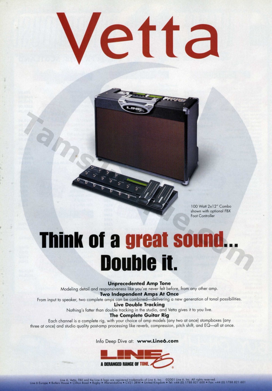 2002 Vetta Line 6 Digital Interface Guitar Amp Music PRINT AD Unique Gift (2934) 2002 Vetta Line 6 Digital Interface Guitar Amp Music PRINT AD Unique Gift (2934)