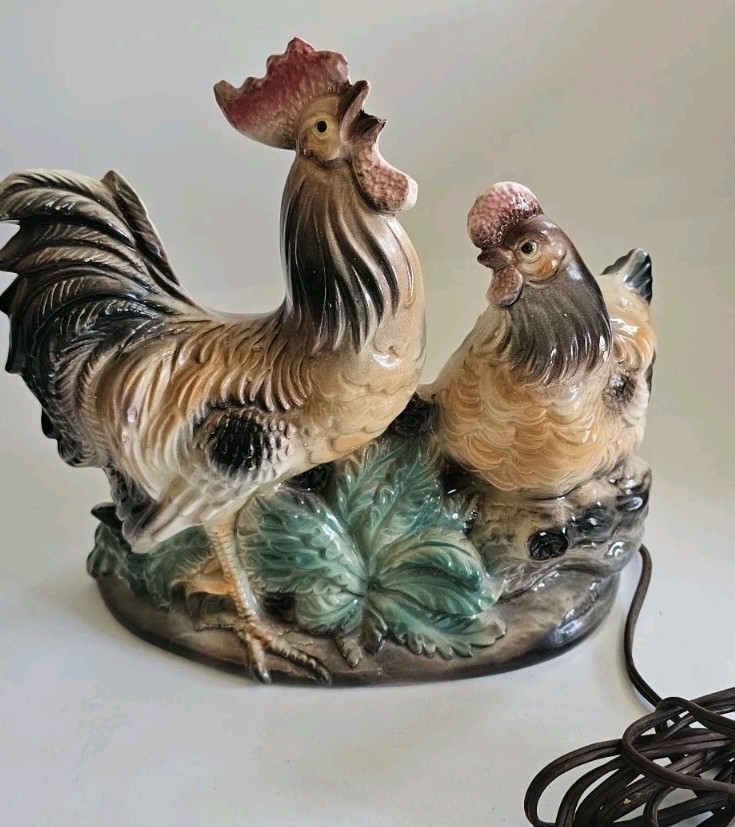 RARE Vintage 1959 Maddux of California #834 Rooster TV Lamp Night Light Works RARE Vintage 1959 Maddux of California #834 Rooster TV Lamp Night Light Works