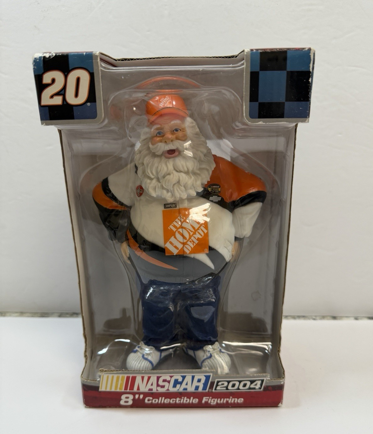 Trevco NASCAR 2004 Santa Figurine 8" Boxed Collectible Christmas Tony Stewart Trevco NASCAR 2004 Santa Figurine 8" Boxed Collectible Christmas Tony Stewart