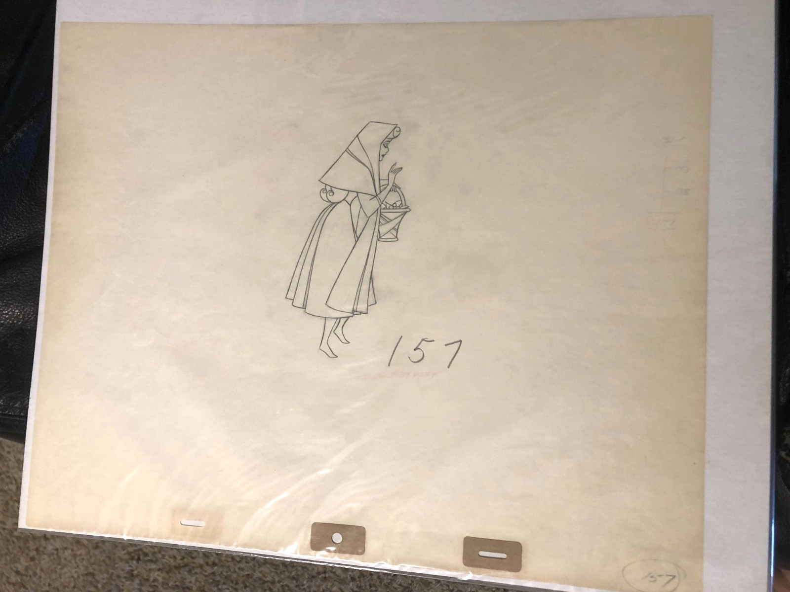 ✅ Disney Original Production Drawing 1959 Briar Rose Sleeping Beauty 157