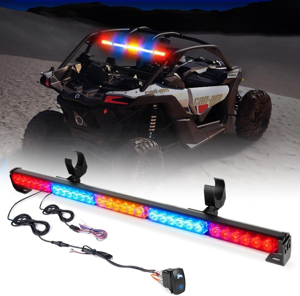 Xprite 30 LED Chase Strobe Light Bar Offroad Safety Flashing Lightbar Xprite 30 LED Chase Strobe Light Bar Offroad Safety Flashing Lightbar