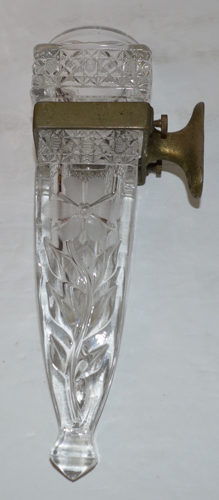 ANTIQUE CLASSIC CAR AUTOMOBILE FLOWER BUD VASE w/ ORIGINAL BRACKET - Nice