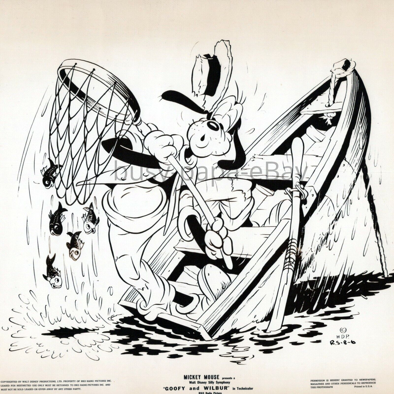 1939 Goofy And Wilbur Animated Mickey Mouse Walt Disney Cartoon Press Photo 4
