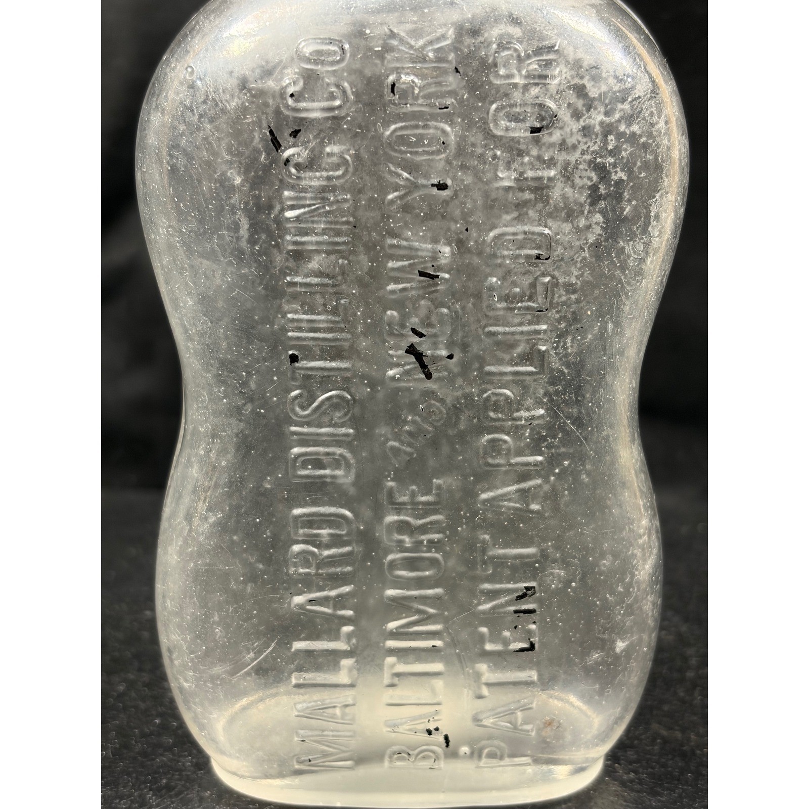 Mallard Distilling Co Baltimore NY Antique Glass Flask UV Reactive Bottle Mallard Distilling Co Baltimore NY Antique Glass Flask UV Reactive Bottle